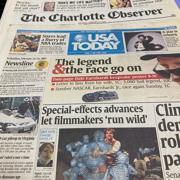 Newspaper Other - Vintage- newspapers from February 24, 2001.